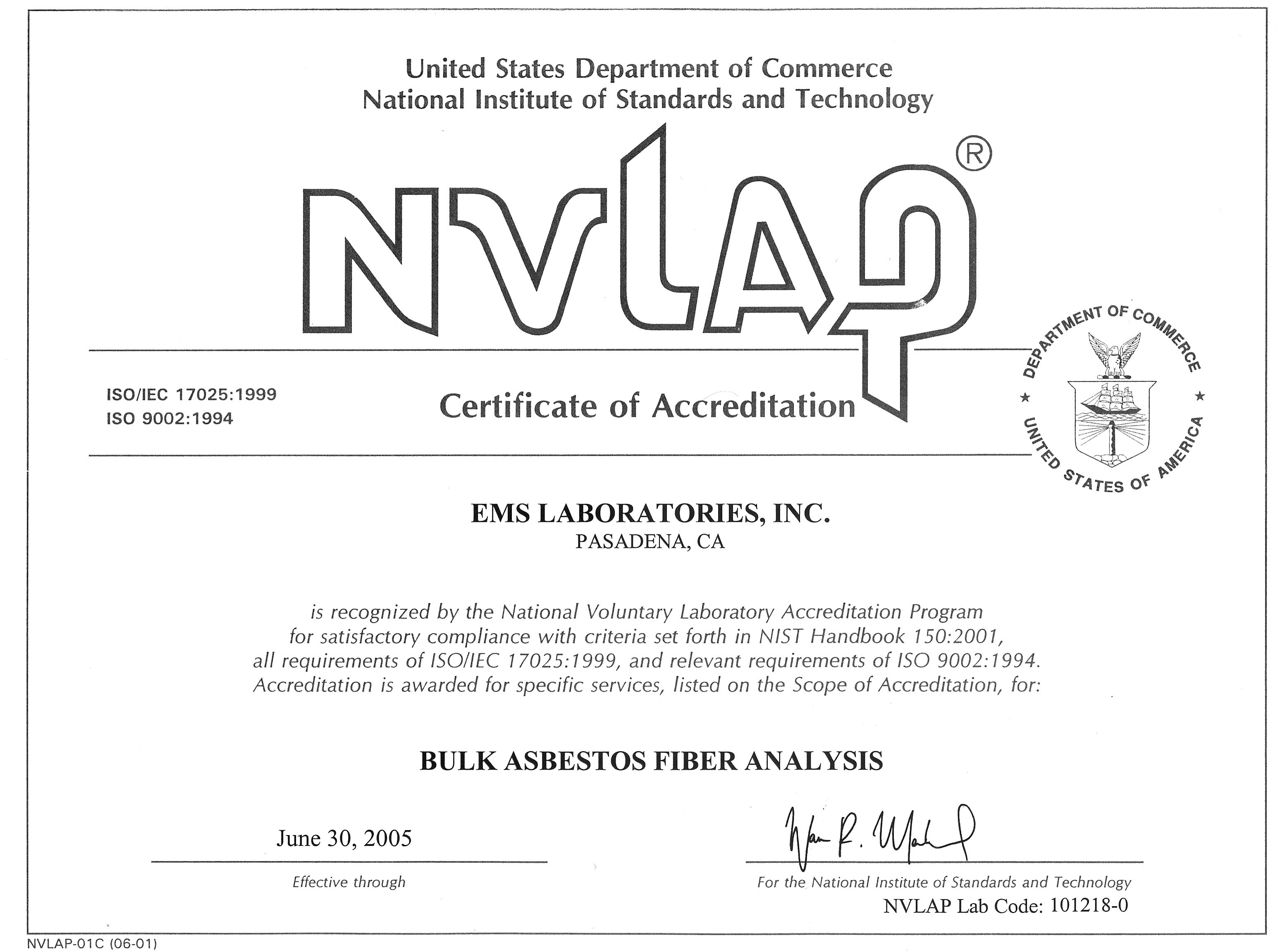 NVLAP PLM